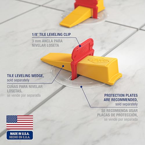QEP 99778 LASH XL Tile Leveling System Clips for 1/8" Grout, Red (2,000-pack)