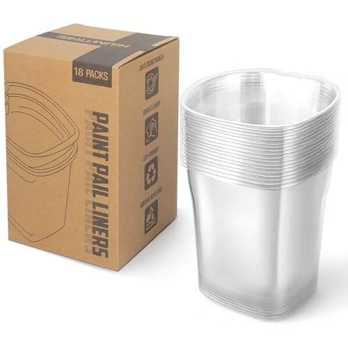 18 Pcs Paint Pail Liners Compatible with 2500-CT Style Hand Paint - size: 18 pieces per set