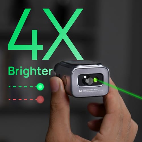 HOZO M-Cube Green-Beam Laser Measuring Tool, 164ft/50m, ±1/16 inch Accuracy, Small Size, High-Visibility Real Green Beam for Outdoor, Area/Volume/Pythagorean, LCD Display, Bluetooth App, Rechargeable - style: 00 Green Laser Measure