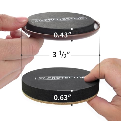 X-Protector Furniture Sliders - 8 PCS 3 1/2" Moving Pads for Any Flooring - size: 8 PCS 3.5", Any Surface