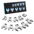 DURATECH 10-Piece 3/8" Drive Crowfoot Wrench Set, Metric, 10-19mm - size: Metric, style: Regular