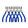 Wire Cutters 5", 5 Pack KAIHAOWIN Precision Flush Cutters Ultra Sharp Wire Cutters for Crafting Side Cutters Wire Snips Spring Loaded Dikes Wire Cutter for Jewelry Making, Blue with Black Handle - size: 5 inch