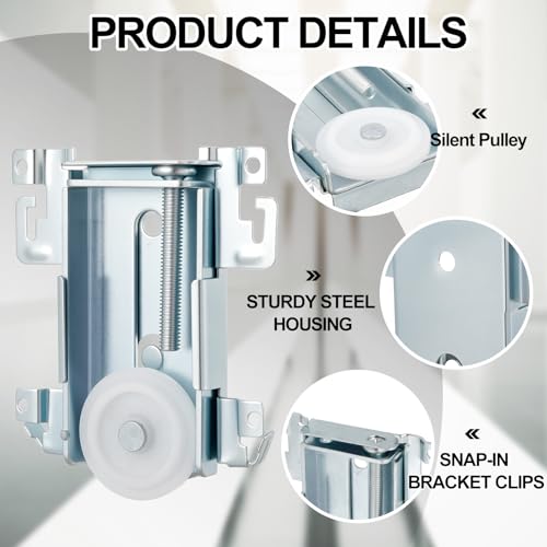 Therwen 4 Pcs 1-7/16 Inch Sliding Mirror Closet Door Roller Replacement