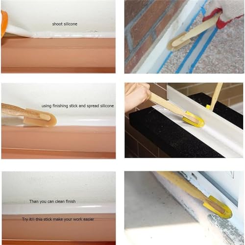 Caulk Caulking Silicone Sealant Finishing Tool Spreader Spatulas Applicator Rubber Tools 2 Size Set (0.8 Inch, 1.1 Inch) - size: 0.8 Inch, 1.1 Inch