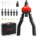 WETOLS 3 in 1 Rivet Gun with 5 Rivet Heads, Rivet Nut Tool Kit, Reamer Set - size: 3 in 1 rivet nut tool