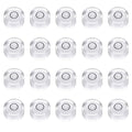 HARFINGTON 20pcs Circular Bubble Spirit Level 15x8mm Mini Round Bubble Spirit Level Little Measuring Layout Tools for TV Industrial Carpentry Picture Frame, White/Black - color: White/Black, size: 15x8mm