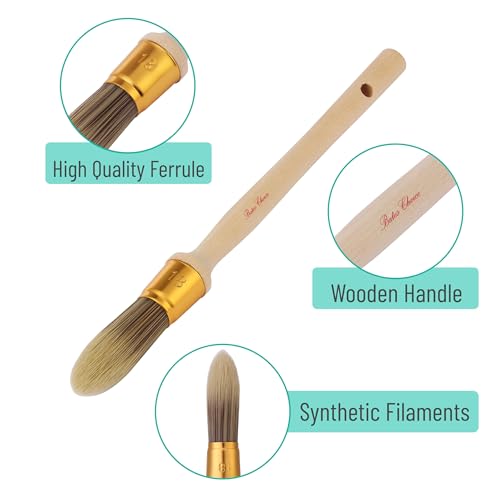 Bates- Trim Brush, 0.75 Inch, Edge Painting Tool, Trim Paint Brushes, Trimmer Edger, Trim Brush - color: Wood Handle, size: 0.75 inch, 1 Pack