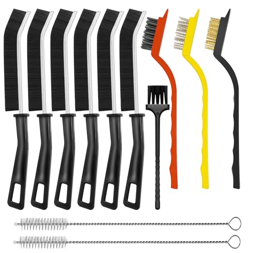 12PCS Crevice Cleaning Brush,Hard Bristle Grout Scrub Brushes for Gaps
