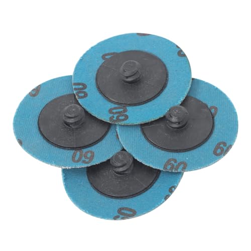 waltyotur 50pcs Quick Change Disc Set, Heavy Duty Sanding Discs with 1/4" Holder, Aluminum Oxide, 60Grit, 2 inch Sanding Discs for Surface Treatment, Polishing and Grinding, Deburring