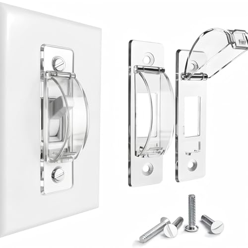 Child Proof Light Switch Cover Guard, 2 Pack Toggle Switch Lock, Clear - color: Clear, size: 2 Pack