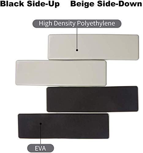 Ezprotekt Furniture Movers Sliders for Carpet 4Pcs Rectangle Carpet Sliders - color: Beige, size: 9" x 2.5"