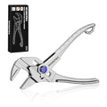 WORKPRO Mini Pliers Wrench, 4-Inch Wrench Pliers with Smooth Parallel Jaws - color: Silver