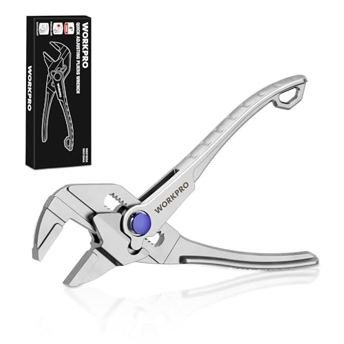 WORKPRO Mini Pliers Wrench, 4-Inch Wrench Pliers with Smooth Parallel Jaws - color: Silver