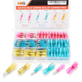 HKS 120PCS/60 Pairs Heat Shrink Bullet Connectors Kit – 22-10 AWG Male & Female Wire Terminals – Tinned Copper Crimp Connectors – Insulated Waterproof – for Automotive, Marine & Electrical Wiring - size: 10-22 AWG, style: Male&Female Bullet-120 pcs