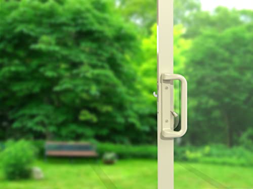 House Guard Sliding Patio Door Handle Set, Mortise Lock, 3-15/16", Beige - color: Beige Color