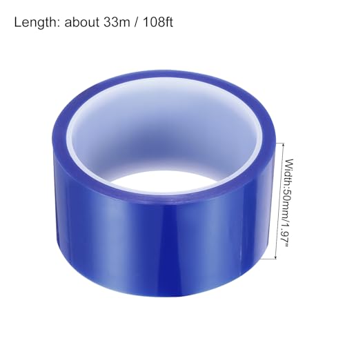 uxcell Blue Heat Tape, 1 Roll 50mmx33m 108ft High Temperature Heat Resistant Tape for Sublimation,Heat Vinyl Press,Heat Transfer, Circuit Board, No Residue - color: Blue, size: 50mmx33m