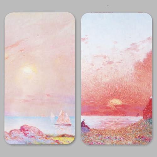 qianshan 40Pcs Empty Half Pans Watercolor Tin Palette with Magnetic Stripe - color: Pink Sunset