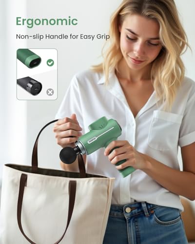 RENPHO Active Massage Gun, Deep Tissue Percussion Back Massager - color: Gentle-green
