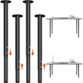 Adjustable Furniture Leg Set 32~51 Inch, Adjustable Metal Table Leg - size: 32~51 Inch（4 Pack）