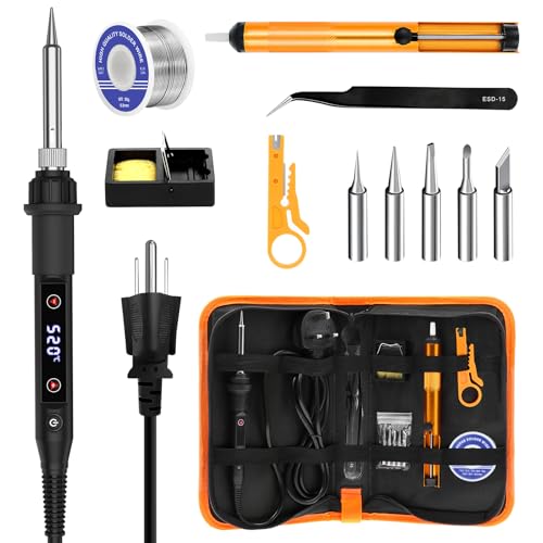 Soldering Iron Kit 80W LED Soldering Gun Adjustable Temp 356-968℉