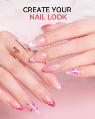 Makartt Pink Gel Nail Polish Set 15ML : 6 Pink Rose Colors - color: Little Love Notes