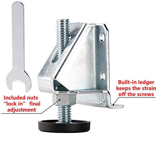 Anwenk Leveling Feet Heavy Duty Furniture Levelers Adjustable Table Leg Leveler w/Lock Nuts for Furniture,Table, Cabinets, Workbench,Shelving Units and More