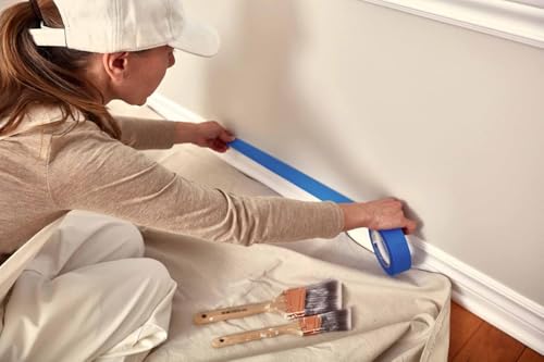 ZUPERIA Canvas Drop Cloth (Size 6 x 9 Feet - Pack of 2) - Pure Cotton Painters Drop Cloth for Painting, Furniture & Floor Protection - All Purpose Thick Canvas tarp with Double Stitched Edges - size: 6' x 9' Feet - Pack of 2