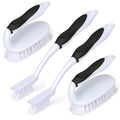 Scrub Brush Set, 4 Pack Deep Cleaning Brush Kit, Black - color: Black