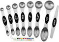 Spring Chef Stainless Steel Magnetic Measuring Spoons Set of 8, Black - color: Black, size: 1-Pack