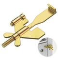 1 PCS Gold Portable Door Lock,Heavy-Duty Portable Door Lock for Home, Travel, Hotels, Apartments