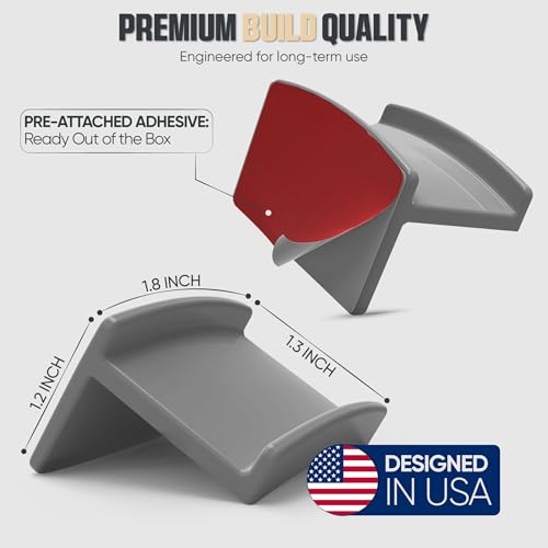 Modern JP Adhesive Hat Hooks for Wall (16-Pack) - Minimalist Hat Rack Design, No Drilling, Strong Hold Hat Hangers - USA Patented, Gray - color: Gray