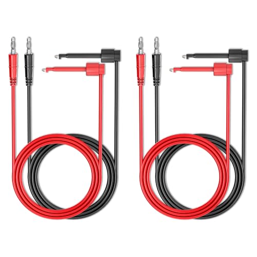 Goupchn 4PCS 4mm Banana Plug to Test Hook Clips Test Leads