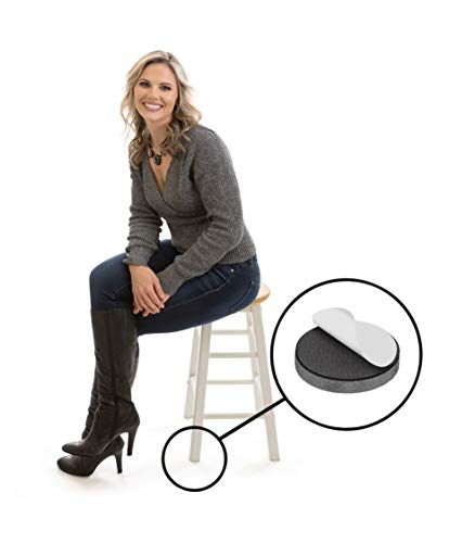 Slipstick Premium Wool Felt Furniture Pads/Floor Protectors (1 Inch Round Value Pack) Includes 40 Heavy-Duty Felt Chair Leg Pads with Self-Stick Adhesive, Gray, CB115 - size: 1" Round Value Pack