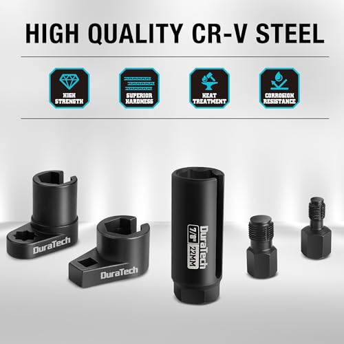 DURATECH 5PCS O2 Oxygen Sensor Socket Set - size: 5pcs