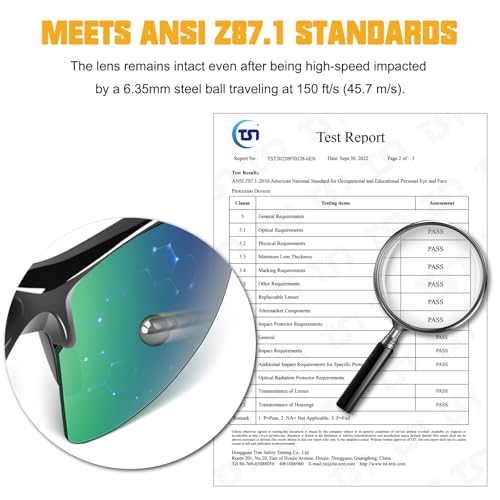 OXG Safety Glasses with Adjustable Straps, ANSI Z87.1 Protective Eyewear, UV400 Anti-Scratch Work Glasses for Men Women