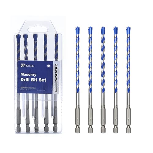 5 Pack 9/32 inch (7mm) Concrete Drill Bit Set, Masonry Drill Bit Set - style: 9/32"（5 Pcs）