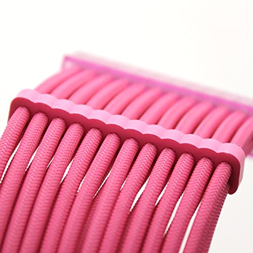 SIRLYR PSU Cable Combs,Pearlescent Paint Computer Wire Organizer,Extension Cables Comb for PC Cable Management 20 Pieces Set = 24 pin x 4, 8 pin x 16 for 3 mm/0.11In up to 3.5 mm/0.13In Pink - color: Pink