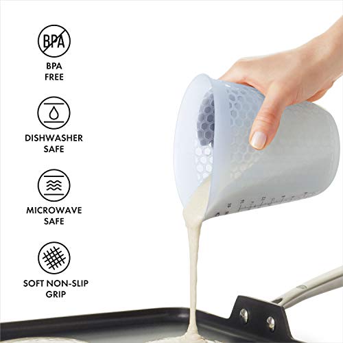 OXO Good Grips 2-Cup Squeeze & Pour Silicone Measuring Cup with Stay-Cool Pattern - size: 2 Cup, style: Cup