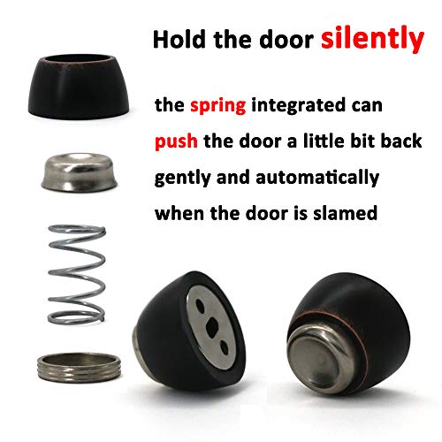 Solid Mental Magnetic Door Stop, Wall Mounted, Oil Rubbed Bronze - color: 1 PCS Oil Rubbed Bronze