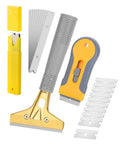 Bates- Razor Blade Scraper Set, 2 Pack, 1.5" & 4" Razor Scraper Tool with 20 Extra Carbon Steel Blades, Window Scraper Blades, Glass Scraper for Windows, Paint Scraper Blade Scraper for Cleaning
