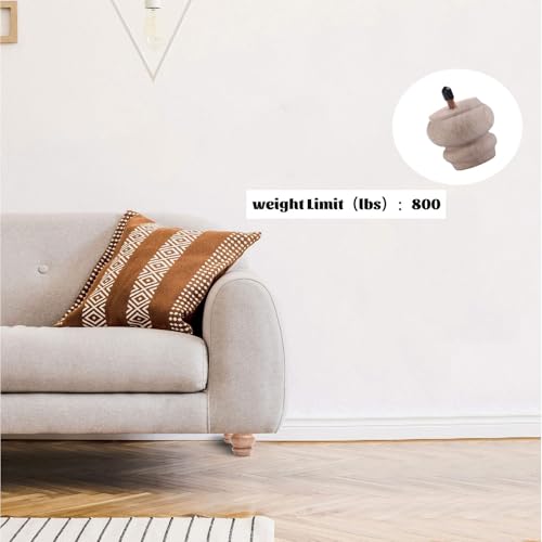 2 Inch Wooden Unfinished Bun Feet Set of 4