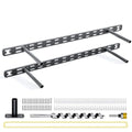 2pcs Floating Shelf Bracket Heavy Duty,Decorative Floating Shelf Hardware Hidden Black Metal Fireplace Mantel Brackets (18"X4"X1.0" with Tools) - size: 18"X4"X1.0"