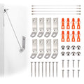 4 Pack Furniture Anchors for Baby Proofing, Furniture Wall Straps - color: Silver Stainless Steel Straps - 4 Pack