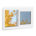 Vinyl Basement Window, Bathroom Sliding Window 32" x 20" White | Double Pane Insulated Tempered Glass and Fiberglass Screen for Basement, Bathroom, Shed - size: 32x20 IN