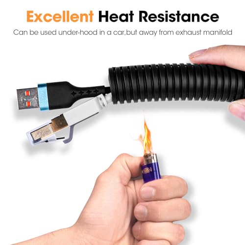 60 FT Wire Loom 3/4 Inch, Split Wire Loom Tubing Wire Conduit, Wire Protector Tubing – Black - color: 3/4" x 60ft-Black
