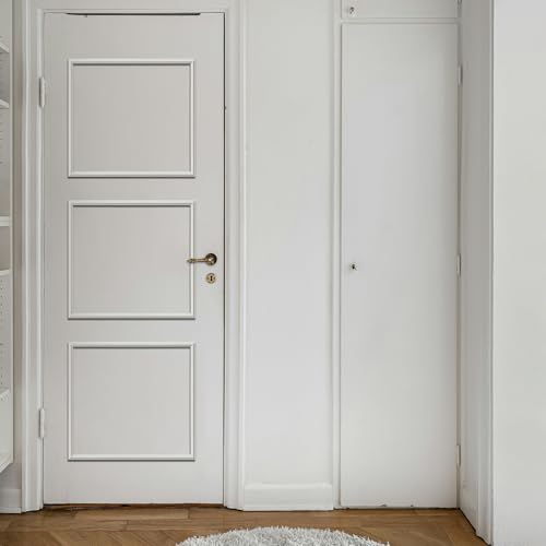 Melkus Peel and Stick Wall Molding Kit, 3 Sets 18“x20" Precut Wainscoting Panels, Self Adhesive Molding Trims for Interior Wall Décor - size: 3 Set/18"x20"