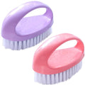 Scrubbing Brushes for Cleaning Small Scrub Brush with Nylon Stiff Bristles - color: Pink + Purple