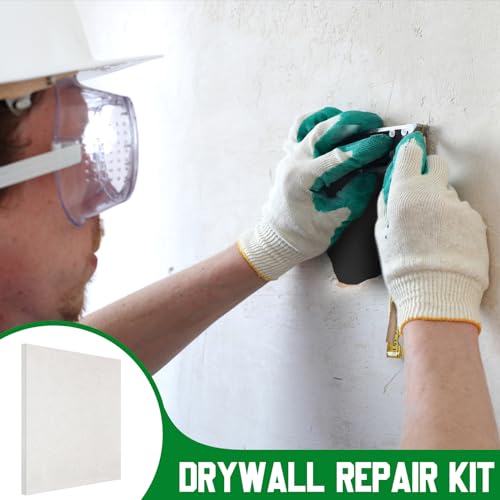 22 Pcs Drywall Repair Kit with 12x12x1/2" Drywall Repair Panel, Hole Patch Kit with Wall Patching Paste, Sanding Block, Putty Knives, to Fill Large Holes for Home Wall Surface Ceiling - size: 12 x12 x1/2 Inch