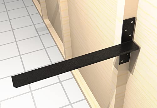 （2-Pack） Free Hanging T Shelf Bracket, Solid Heavy Duty Steel Knee Wall Hidden Granite Countertop Support Floating Bracket Hardware, Universal ,12 Inch , DIY Projects , Screws Included - size: 12