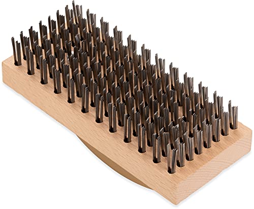 Carlisle FoodService Products 4067600 Ergonomic Steel Butcher Block Scratch Brush, 9-3/8” 1EA (Pack of 12) - size: 1 EA (Pack of 12)